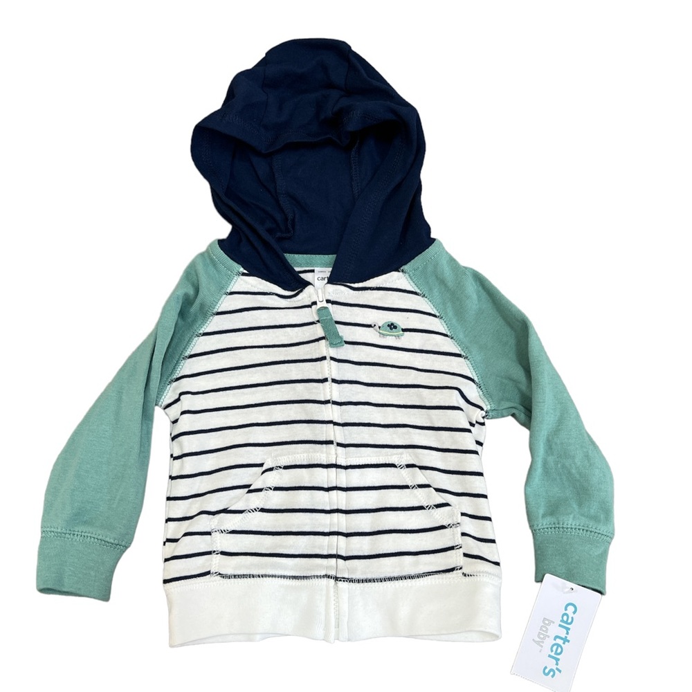 Carter’s lightweight zip up hoodie striped 6 months